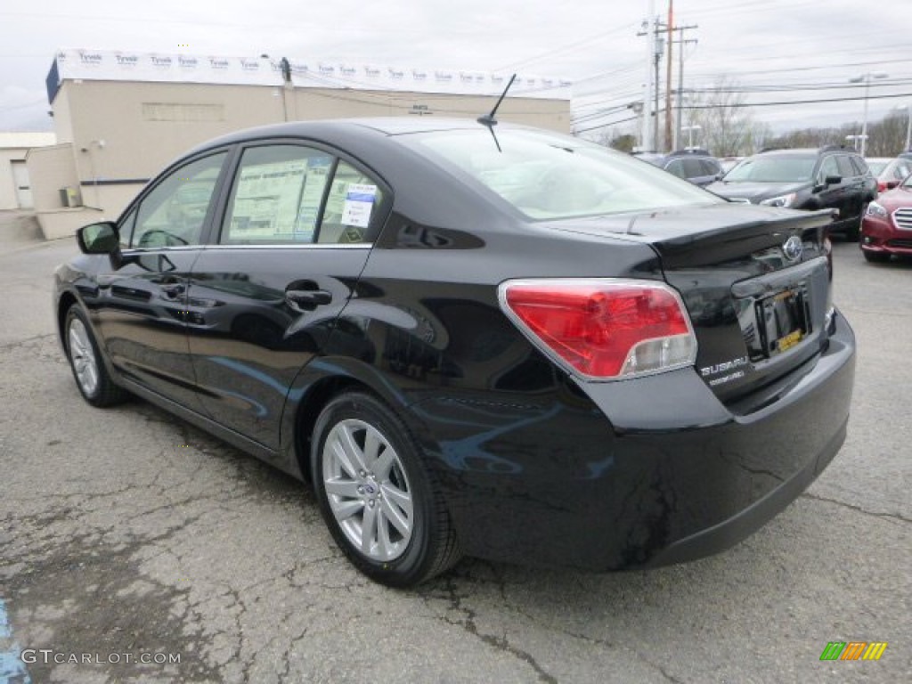 2015 Impreza 2.0i Premium 4 Door - Crystal Black Silica / Ivory photo #5