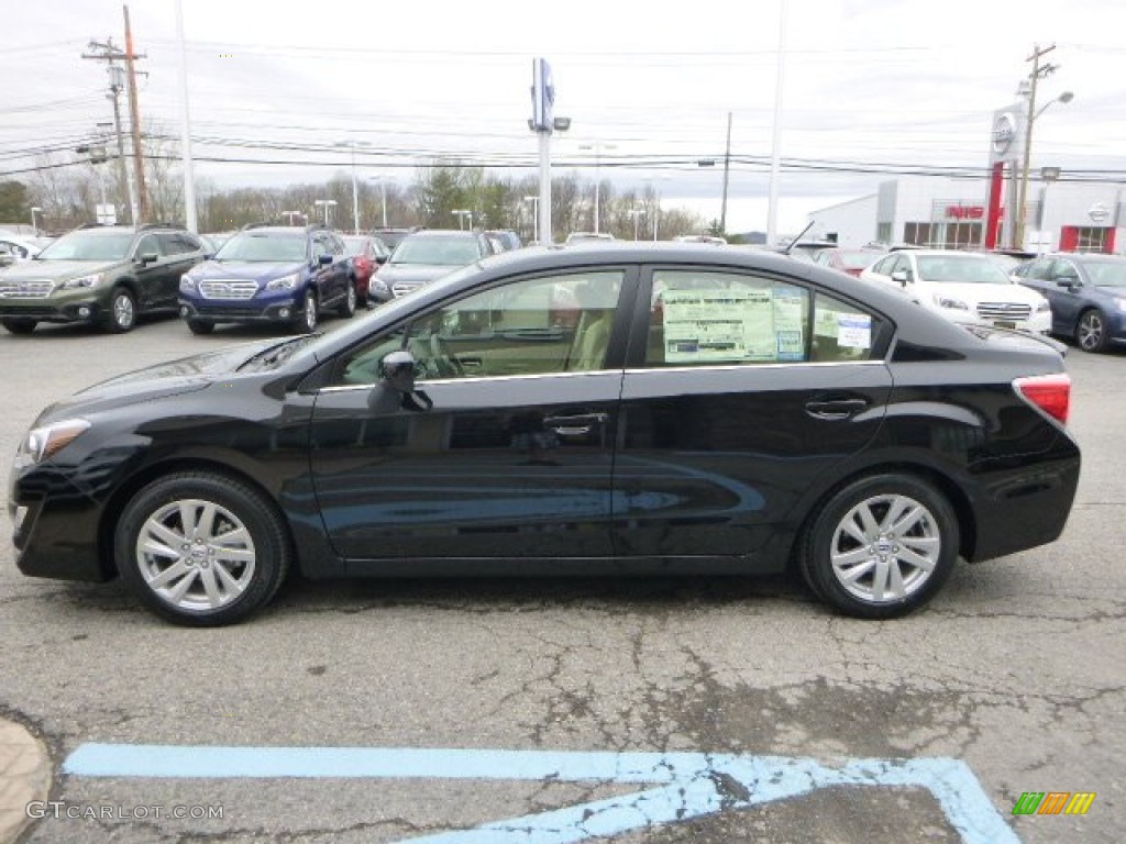 2015 Impreza 2.0i Premium 4 Door - Crystal Black Silica / Ivory photo #6