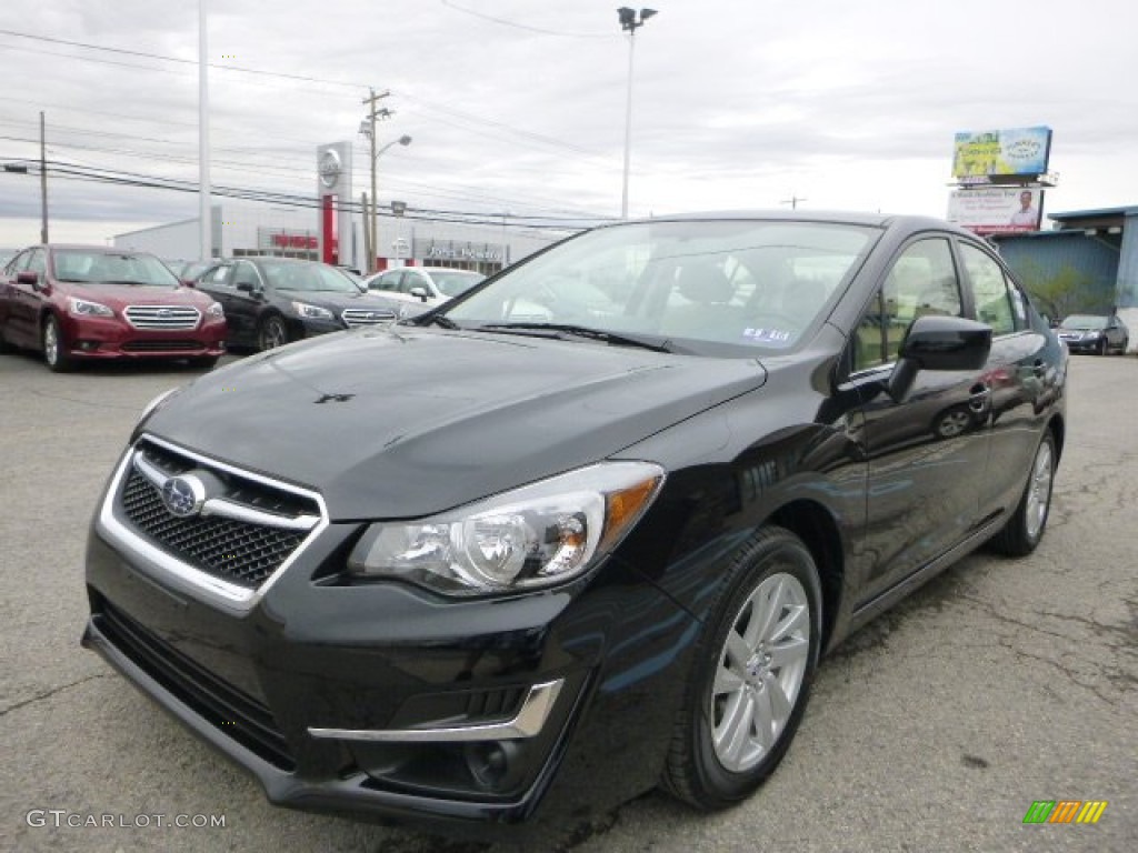 2015 Impreza 2.0i Premium 4 Door - Crystal Black Silica / Ivory photo #8