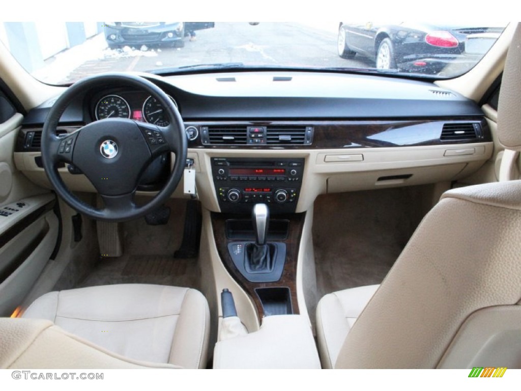 2011 BMW 3 Series 328i Sedan Oyster/Black Dakota Leather Dashboard Photo #103123202