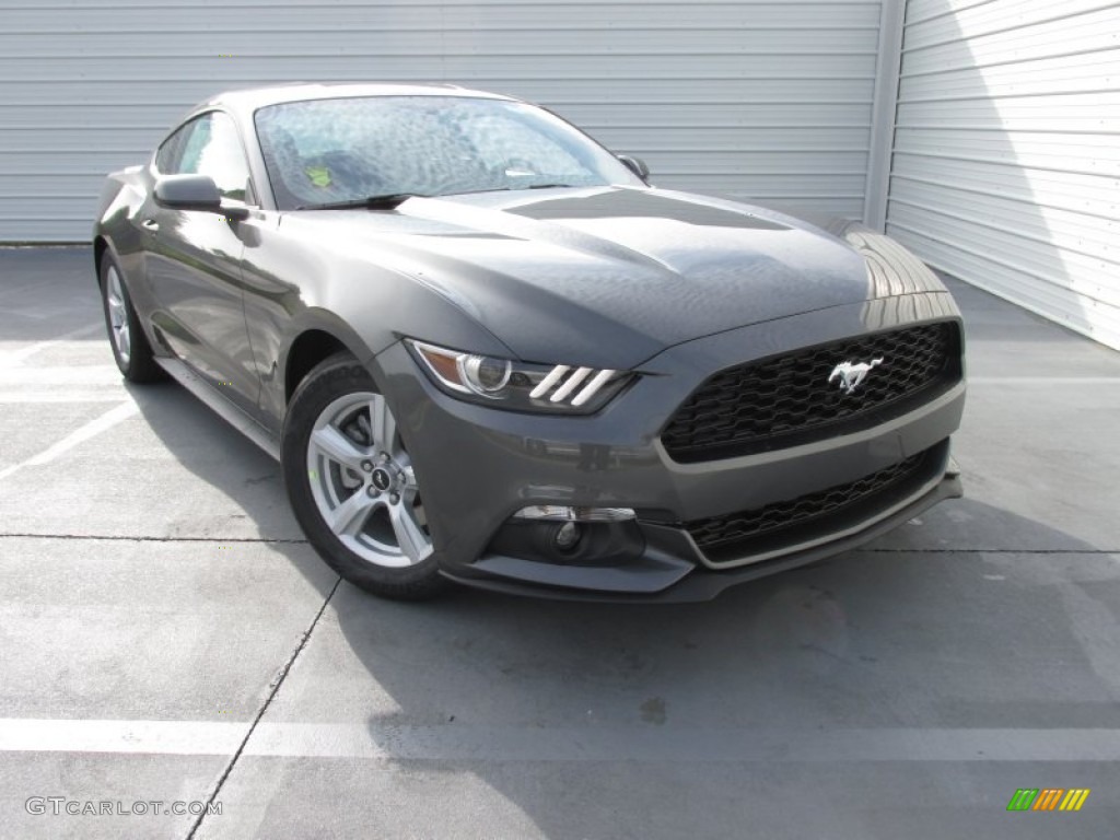 Magnetic Metallic 2015 Ford Mustang EcoBoost Coupe Exterior Photo #103124204