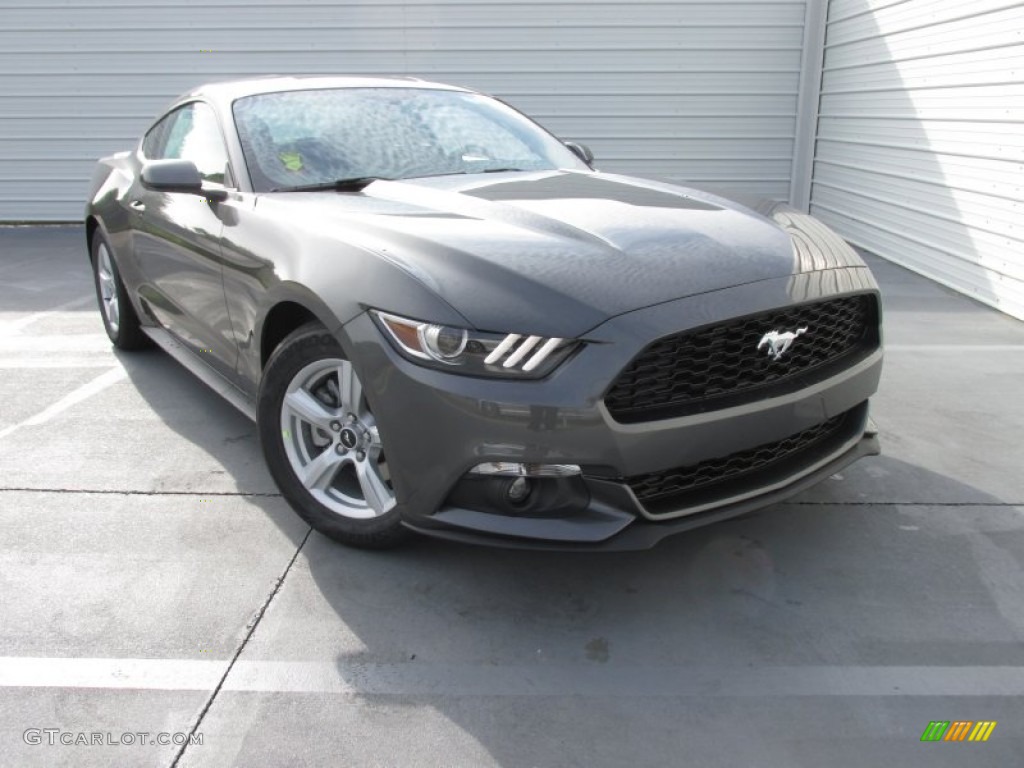 2015 Mustang EcoBoost Coupe - Magnetic Metallic / Ebony photo #2