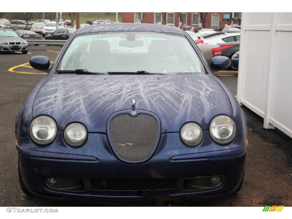 2003 S-Type R - Sapphire Blue Metallic / Ivory photo #3