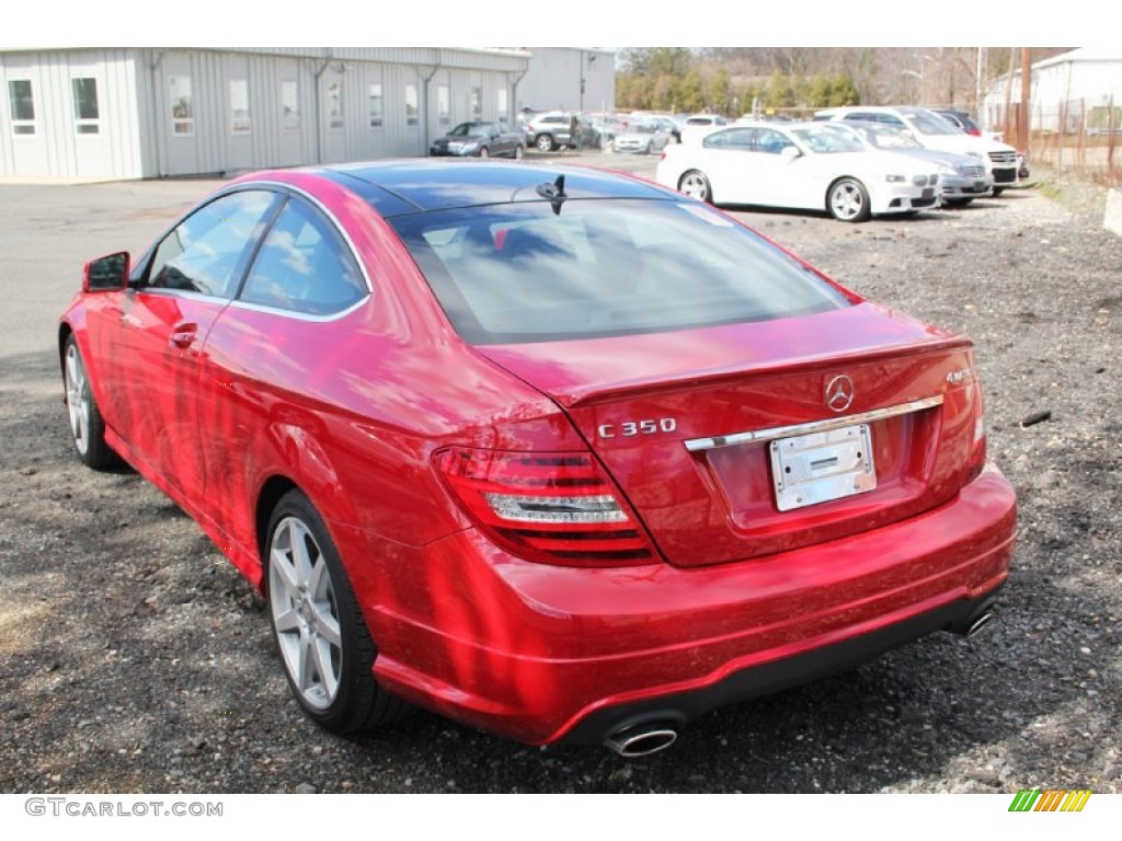 2014 C 350 4Matic Coupe - Mars Red / Black photo #6