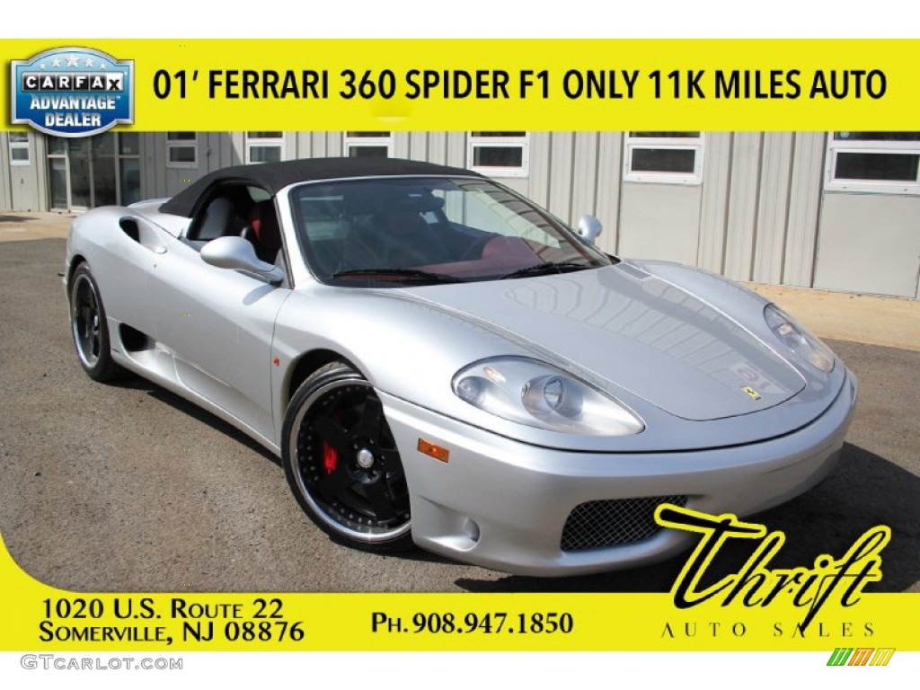 2001 360 Spider F1 - Silver / Black/Red photo #1