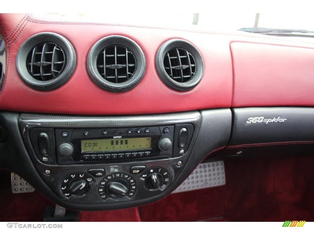 2001 Ferrari 360 Spider F1 Black/Red Dashboard Photo #103134002