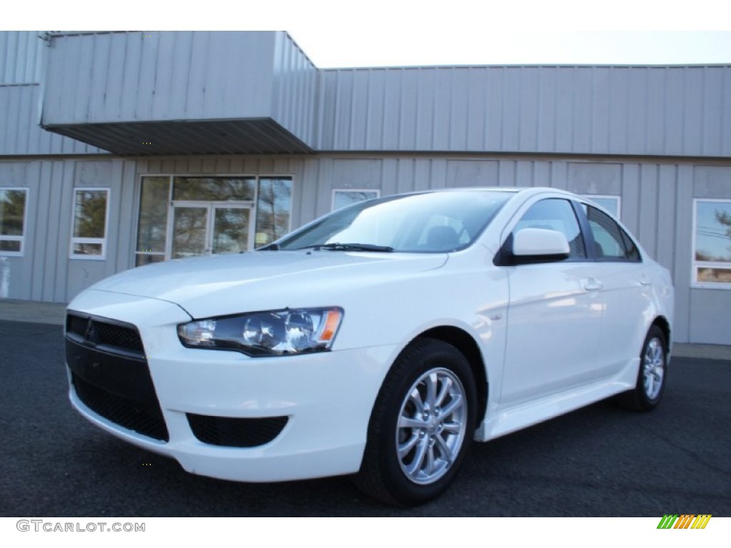 Wicked White Metallic 2013 Mitsubishi Lancer ES Exterior Photo #103136720