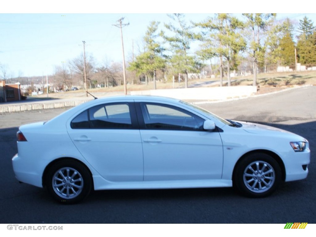 Wicked White Metallic 2013 Mitsubishi Lancer ES Exterior Photo #103136746