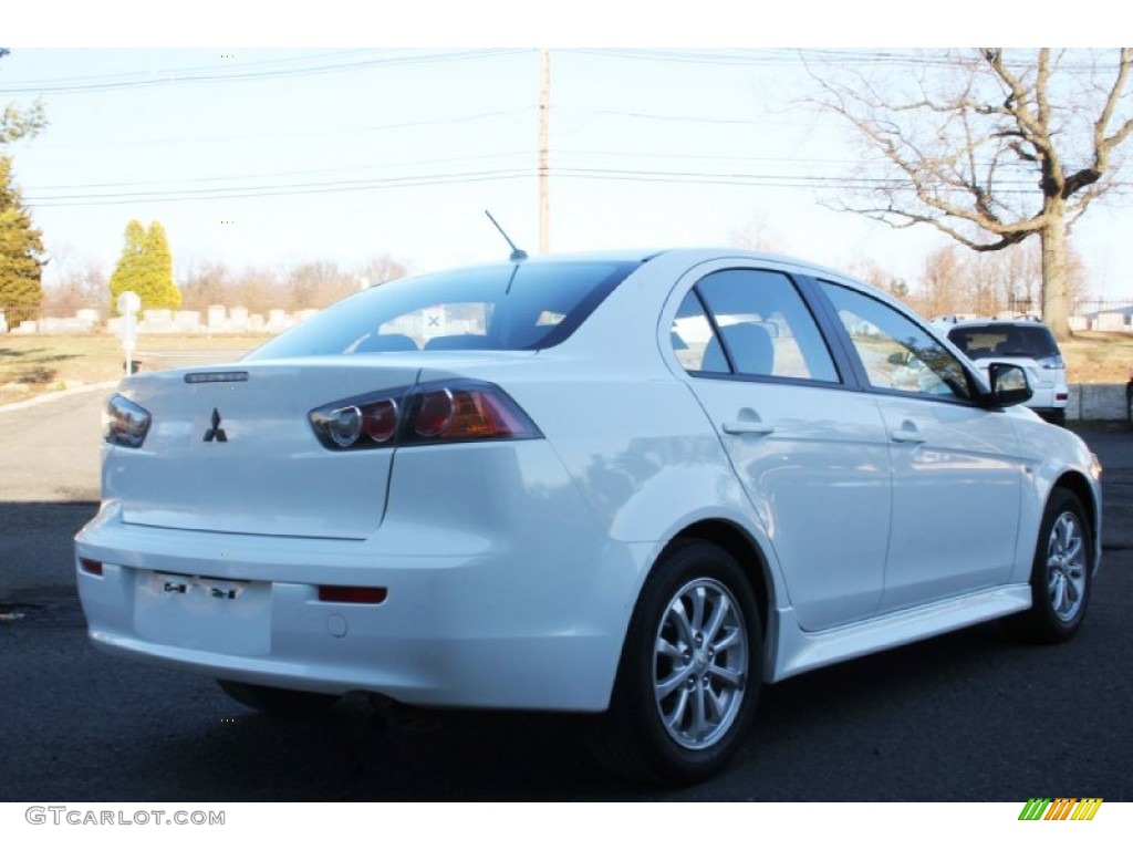 2013 Lancer ES - Wicked White Metallic / Black photo #5