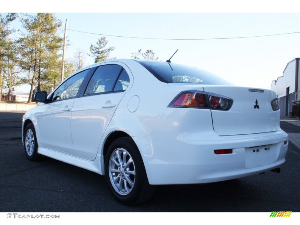 2013 Lancer ES - Wicked White Metallic / Black photo #7