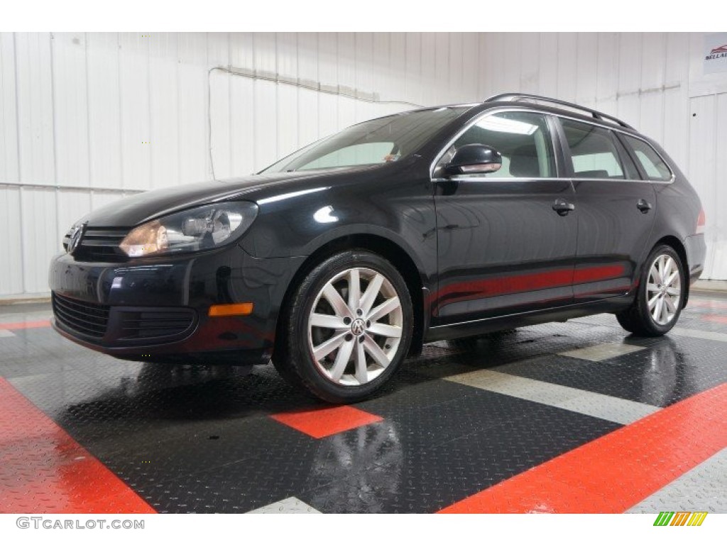 Black 2010 Volkswagen Jetta TDI SportWagen Exterior Photo #103137899