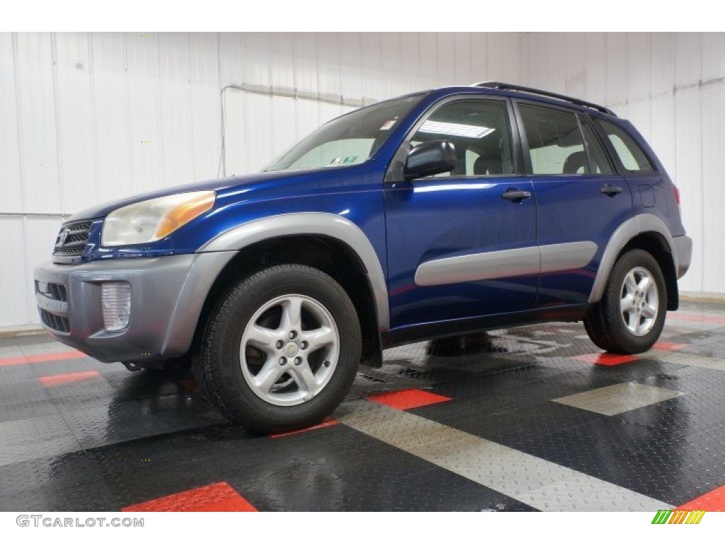 2002 RAV4 4WD - Spectra Blue Mica / Gray photo #2