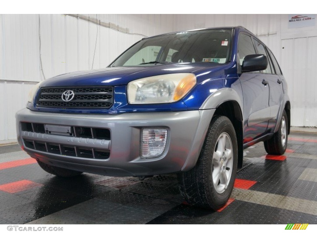 2002 RAV4 4WD - Spectra Blue Mica / Gray photo #3