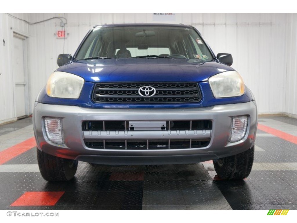 2002 RAV4 4WD - Spectra Blue Mica / Gray photo #4