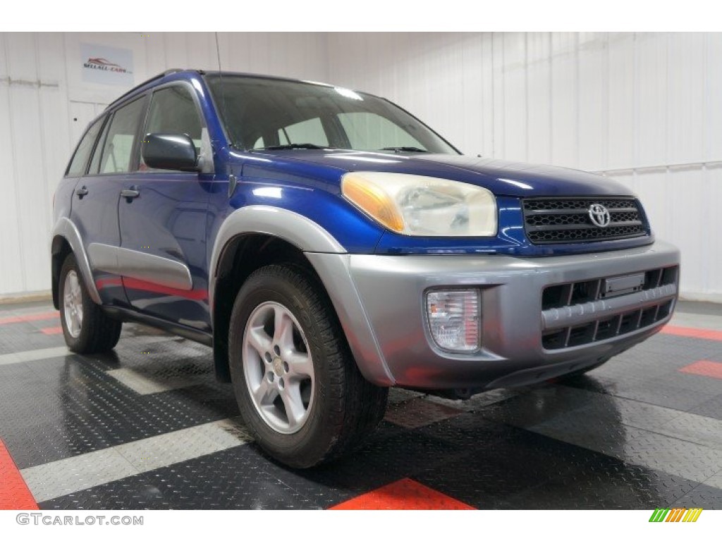 2002 RAV4 4WD - Spectra Blue Mica / Gray photo #5