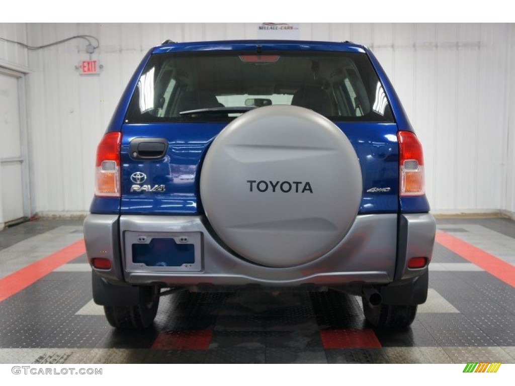 2002 RAV4 4WD - Spectra Blue Mica / Gray photo #9