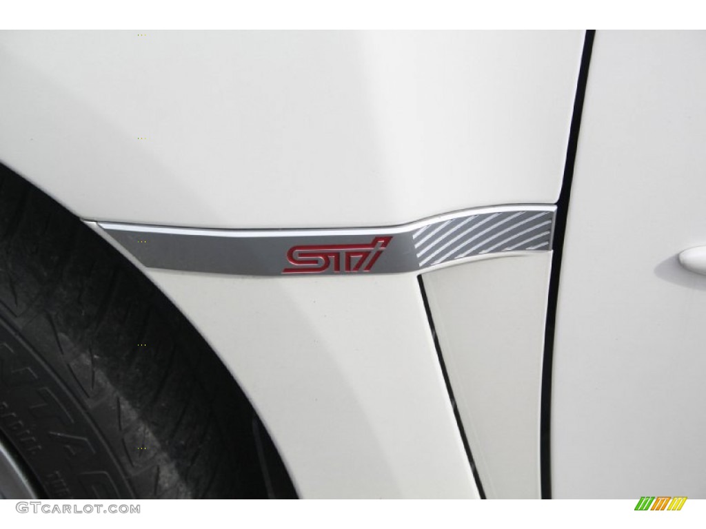2012 Impreza WRX STi 5 Door - Satin White Pearl / STi Black Alcantara/Carbon Black photo #10