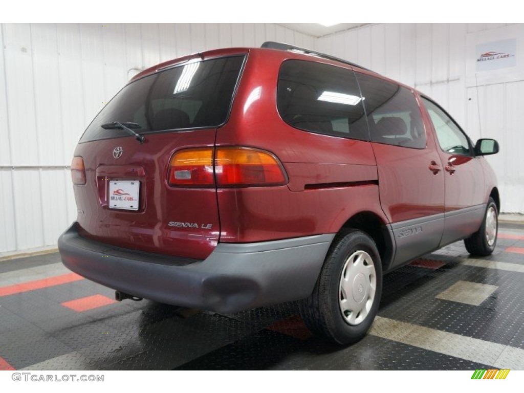 1999 Sienna LE - Napa Burgundy Pearl / Gray photo #8