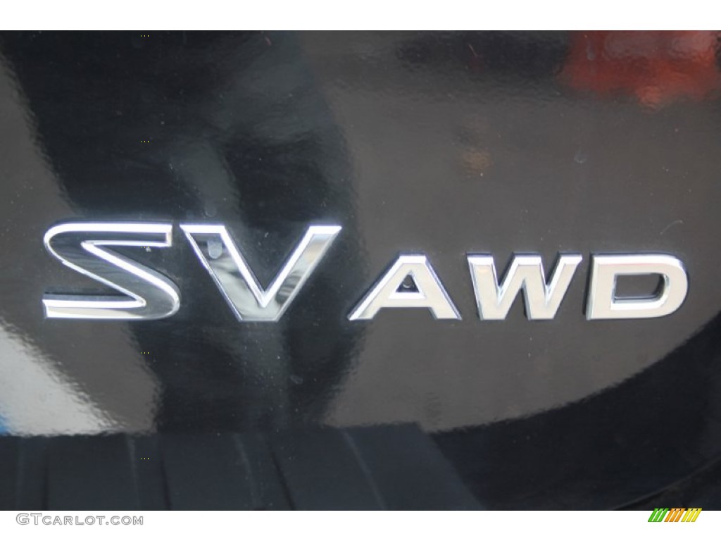 2012 Rogue SV AWD - Super Black / Black photo #12