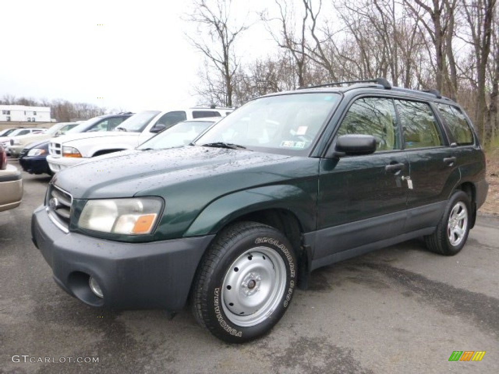 2004 Forester 2.5 X - Woodland Green Pearl / Beige photo #1