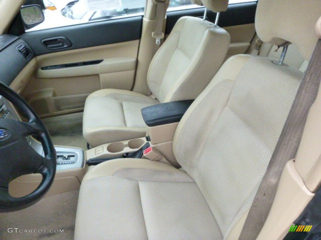 2004 Forester 2.5 X - Woodland Green Pearl / Beige photo #7