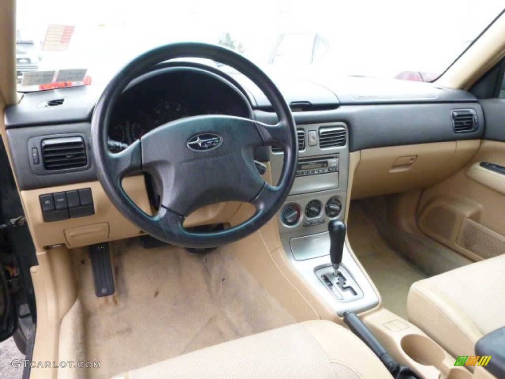 2004 Forester 2.5 X - Woodland Green Pearl / Beige photo #9