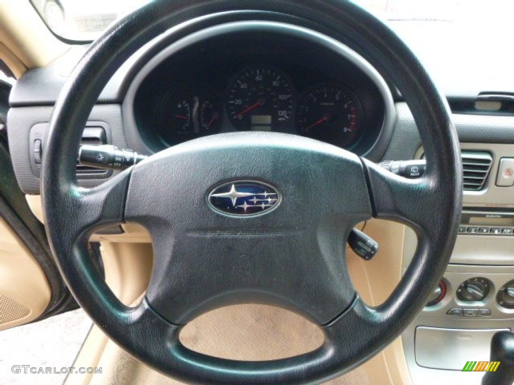 2004 Forester 2.5 X - Woodland Green Pearl / Beige photo #12