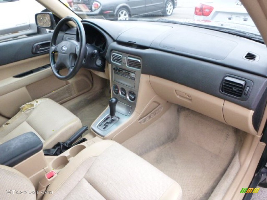 2004 Forester 2.5 X - Woodland Green Pearl / Beige photo #15