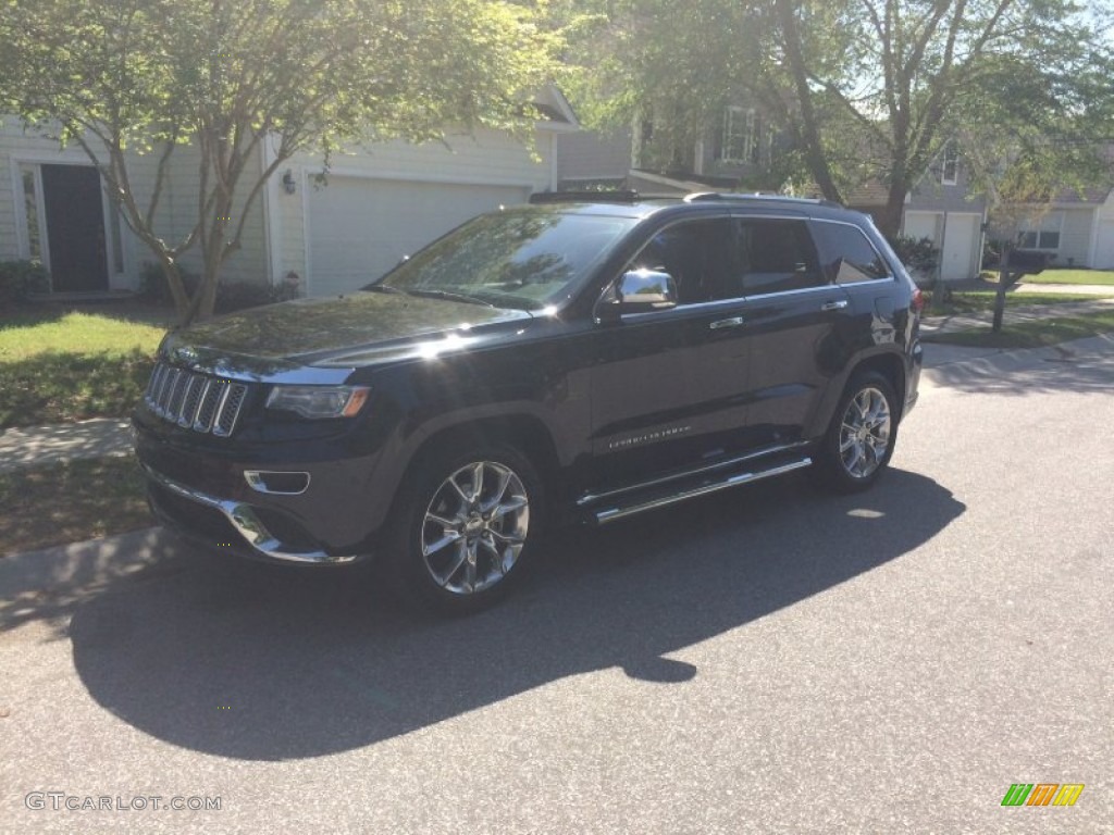 2014 Grand Cherokee Summit - Brilliant Black Crystal Pearl / Summit Grand Canyon Jeep Brown Natura Leather photo #1