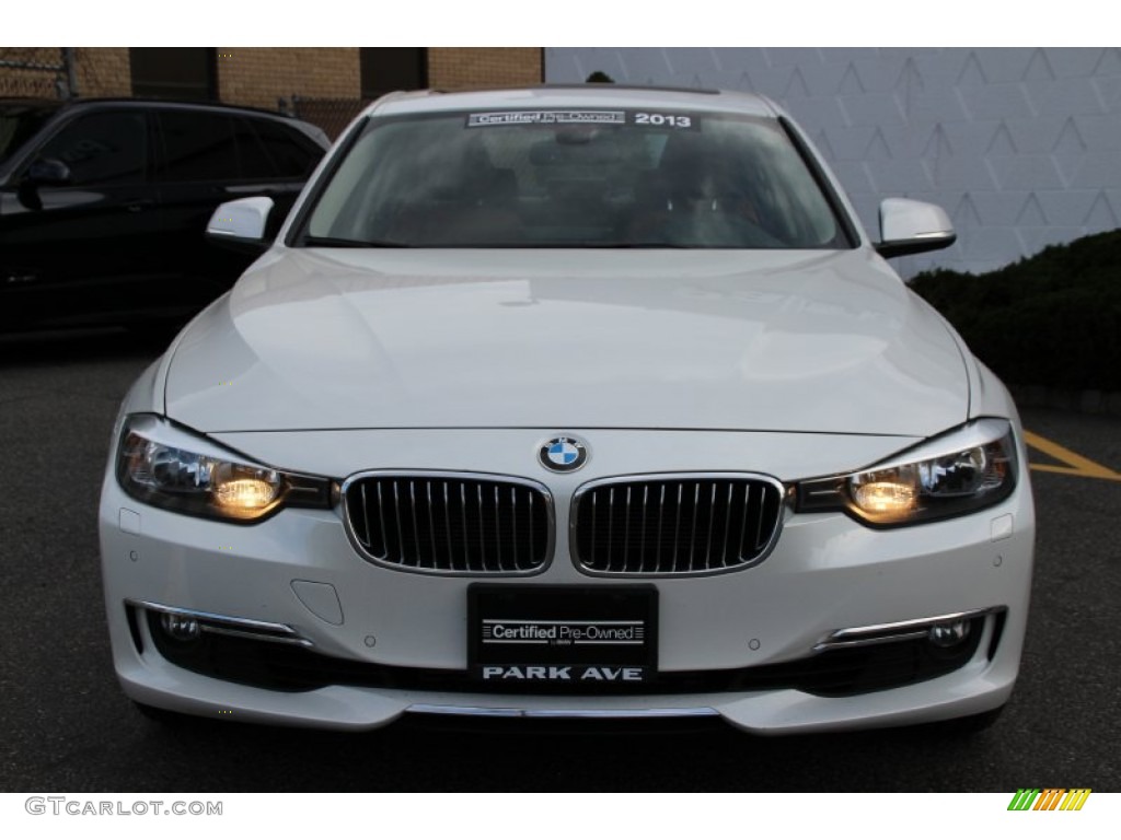 2013 3 Series 328i xDrive Sedan - Mineral White Metallic / Saddle Brown photo #8