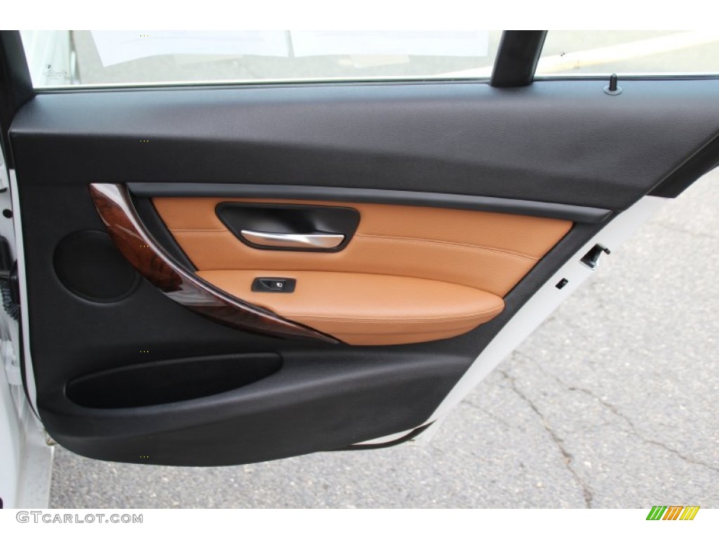 2013 BMW 3 Series 328i xDrive Sedan Saddle Brown Door Panel Photo #103146620