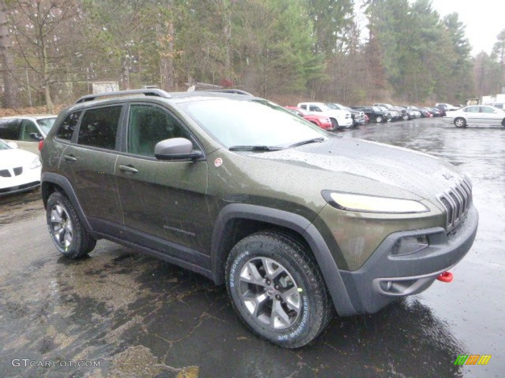 ECO Green Pearl 2015 Jeep Cherokee Trailhawk 4x4 Exterior Photo #103146755