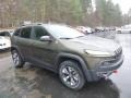 2015 ECO Green Pearl Jeep Cherokee Trailhawk 4x4  photo #16