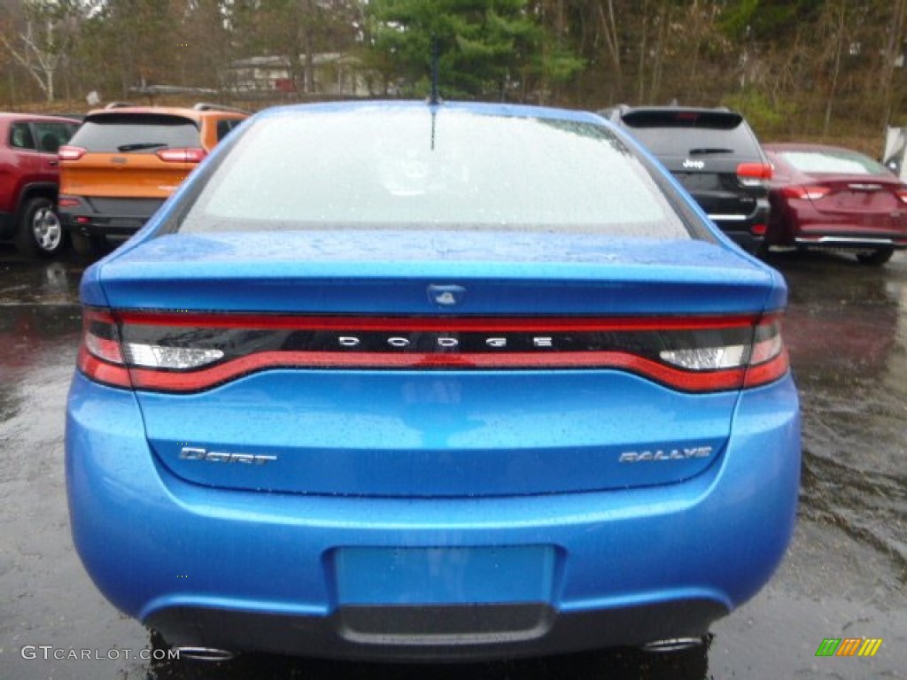 2015 Dart SXT - Laser Blue Pearl / Black/Light Tungsten Accent Stitching photo #4