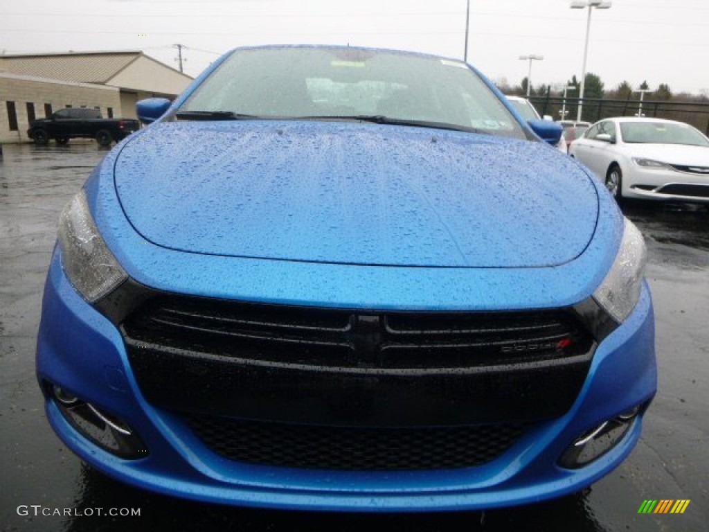 2015 Dart SXT - Laser Blue Pearl / Black/Light Tungsten Accent Stitching photo #12