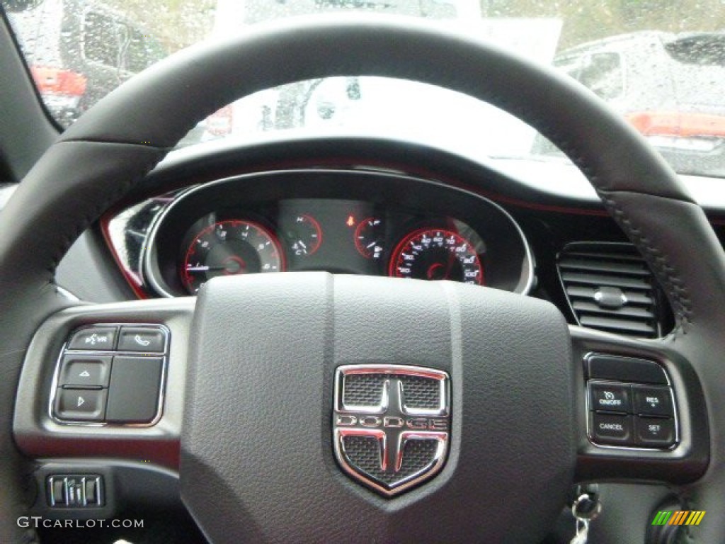 2015 Dart SXT - Laser Blue Pearl / Black/Light Tungsten Accent Stitching photo #17