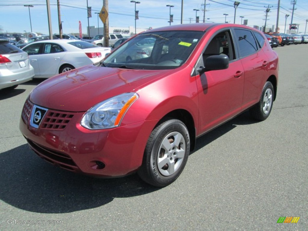 2009 Rogue S AWD - Venom Red / Gray photo #2