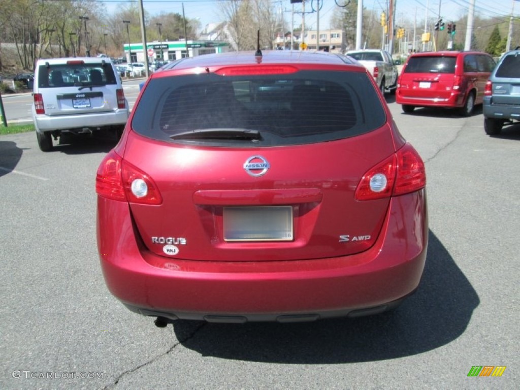 2009 Rogue S AWD - Venom Red / Gray photo #7