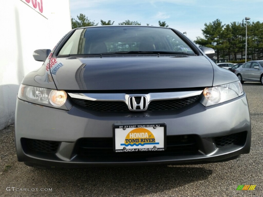 2009 Civic Hybrid Sedan - Magnetic Pearl / Beige photo #4
