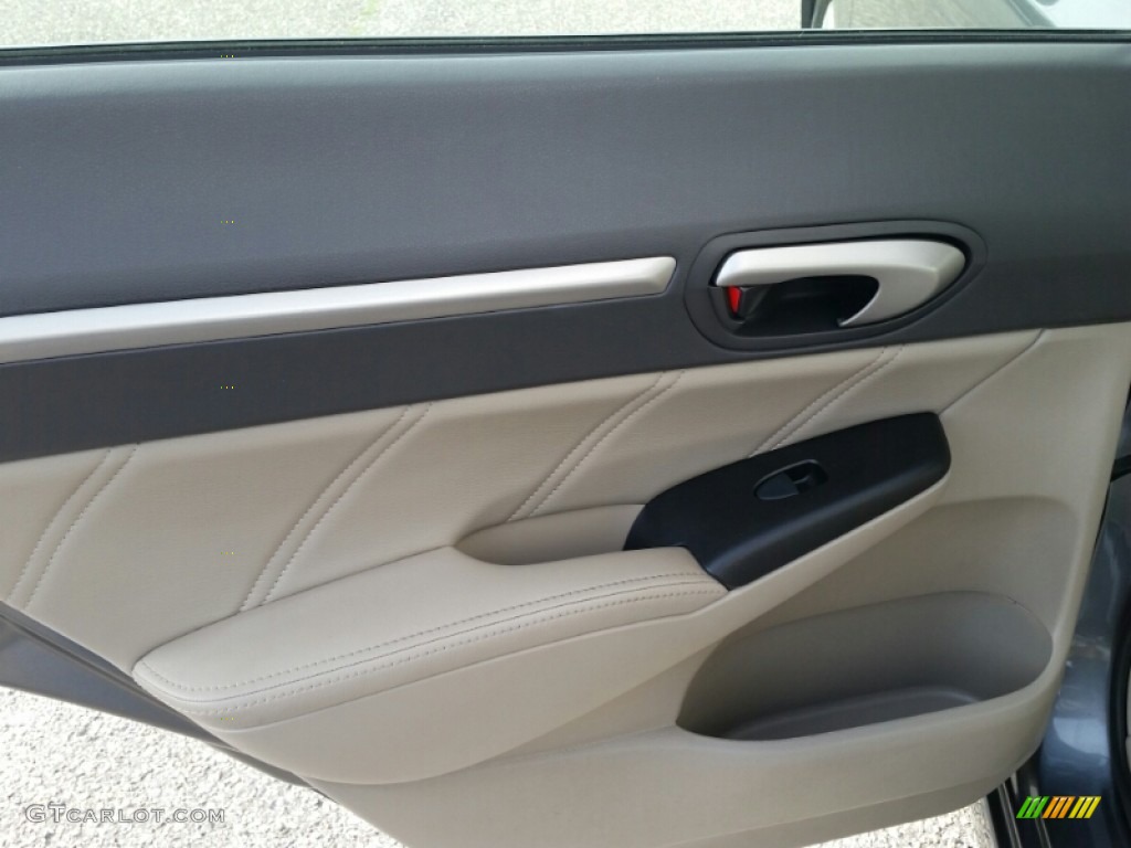 2009 Civic Hybrid Sedan - Magnetic Pearl / Beige photo #9
