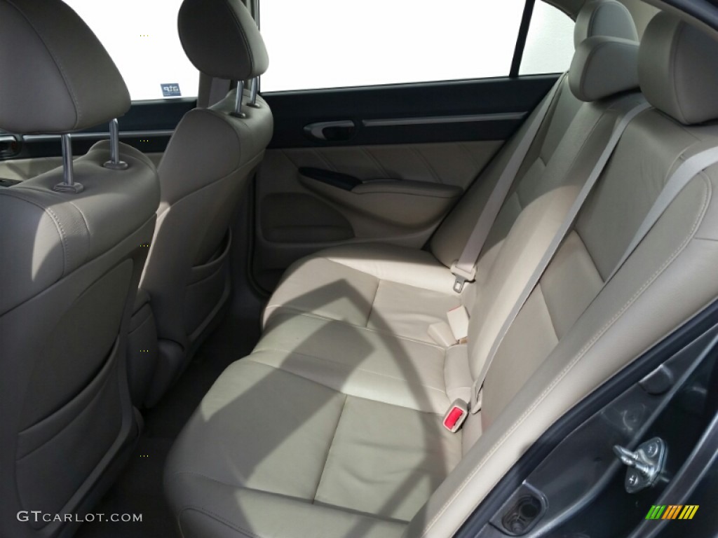 2009 Civic Hybrid Sedan - Magnetic Pearl / Beige photo #10