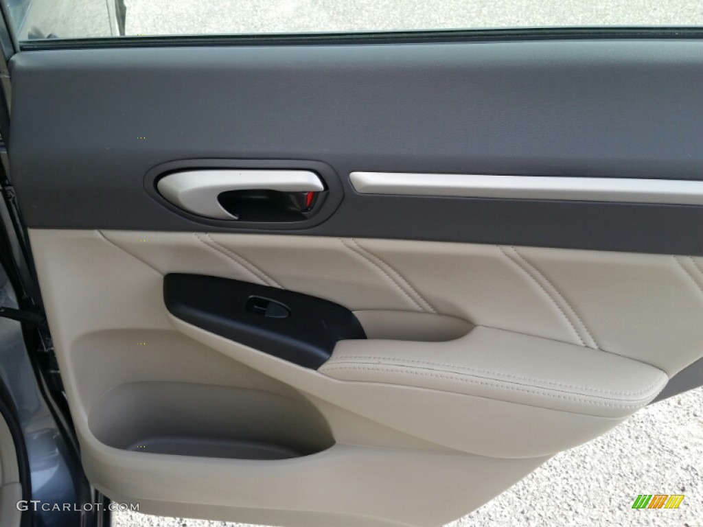 2009 Civic Hybrid Sedan - Magnetic Pearl / Beige photo #23