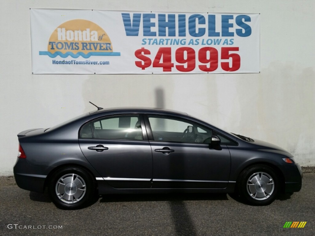 2009 Civic Hybrid Sedan - Magnetic Pearl / Beige photo #25