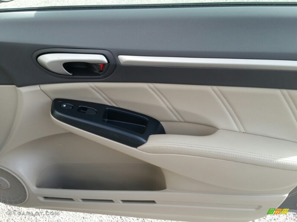 2009 Civic Hybrid Sedan - Magnetic Pearl / Beige photo #26