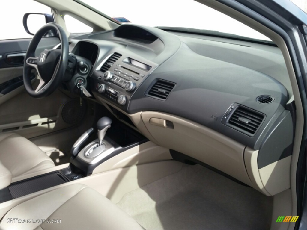 2009 Civic Hybrid Sedan - Magnetic Pearl / Beige photo #27