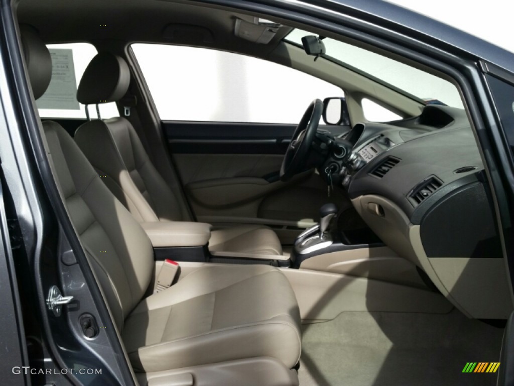 2009 Civic Hybrid Sedan - Magnetic Pearl / Beige photo #28