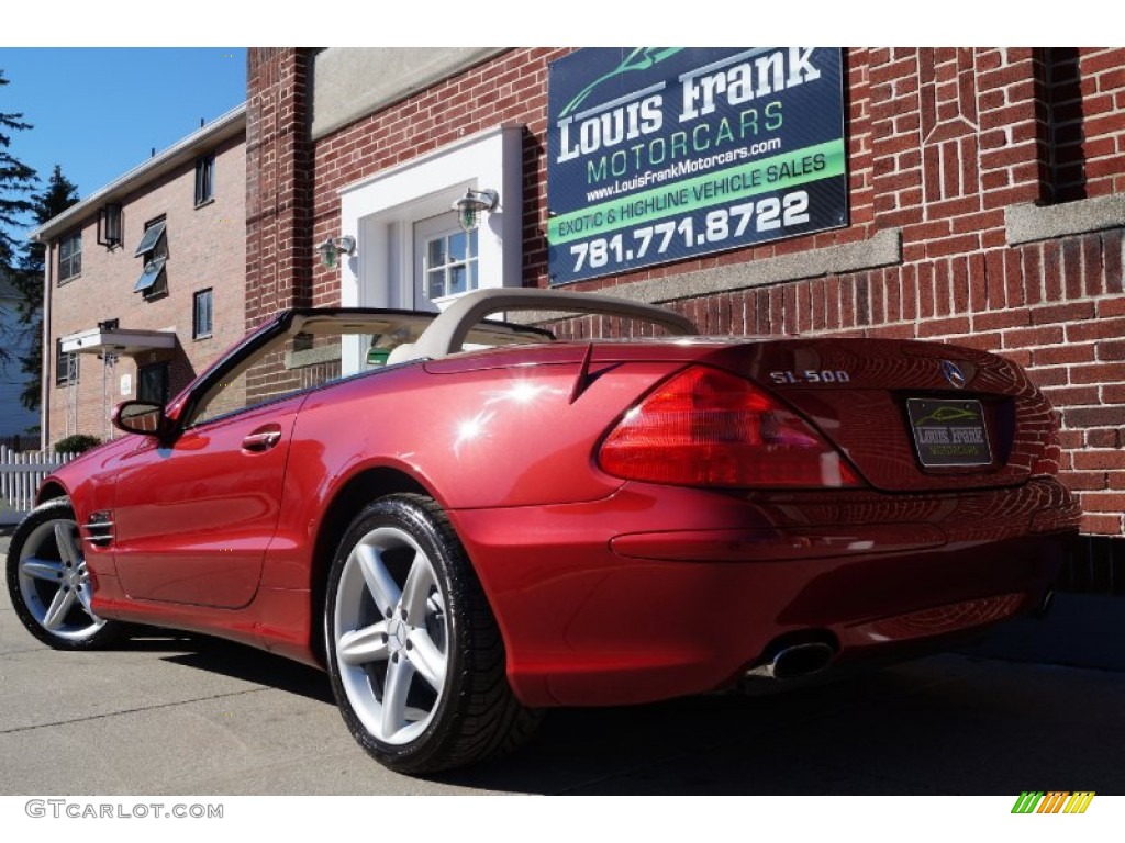 2006 SL 500 Roadster - Firemist Red Metallic / Stone photo #3
