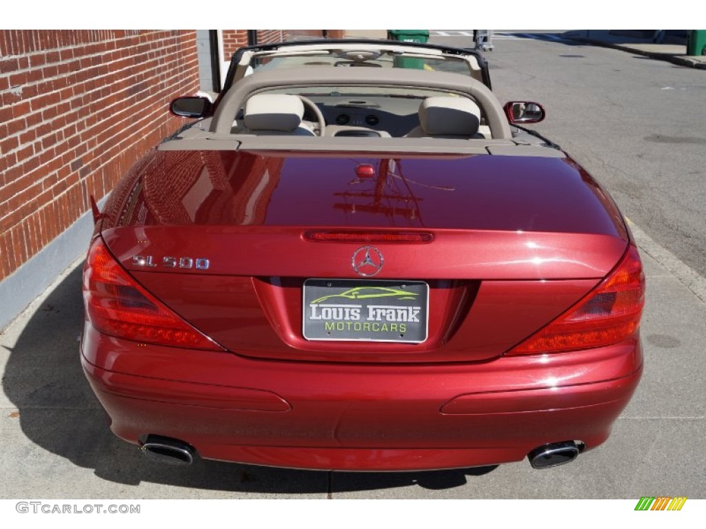 2006 SL 500 Roadster - Firemist Red Metallic / Stone photo #8