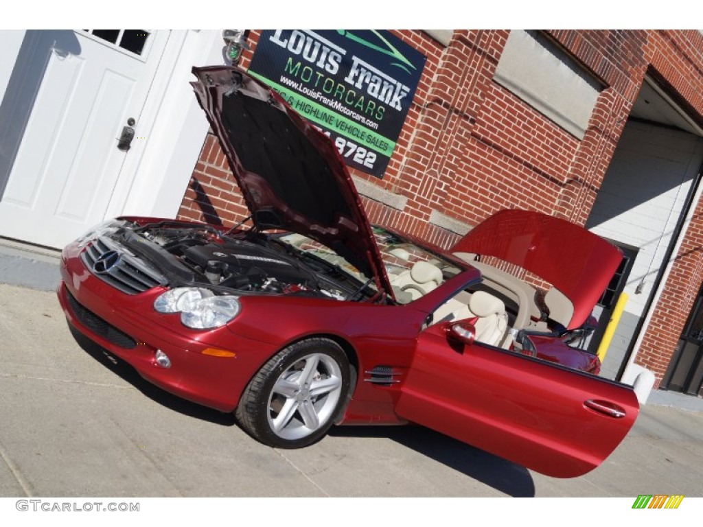2006 SL 500 Roadster - Firemist Red Metallic / Stone photo #47