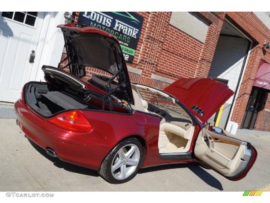 2006 SL 500 Roadster - Firemist Red Metallic / Stone photo #48